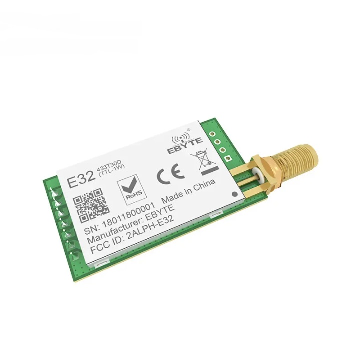 Приемопередатчик с последовательным портом SX1278 LoRa 433MHz 30dBm1W  E32-433T30D-V8.0 SMA